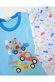 Resim ICEFIELDS %100 Pamuk Erkek Bebek Pijama Takımı 