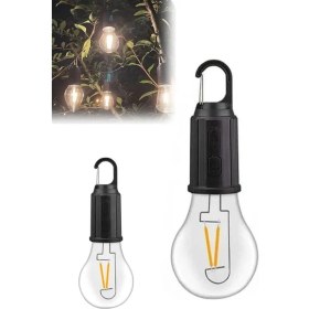 Resim Sepetim Taşınabilir Şarjlı LED Ampul Askılı Lamba Kamp Bahçe Lambası 