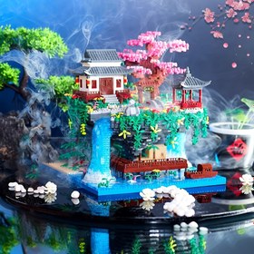 Resim 2210 adet, Ayva Çiçeği Gölü Yapım Blokları Oyuncak, Yaratıcı El Yapımı Yapım Blokları Oyuncak Montajı, ABS Malzeme, Karışık Renk Yapım Blokları Montajı, Doğum Günü Hediyesi Olarak Uygun 