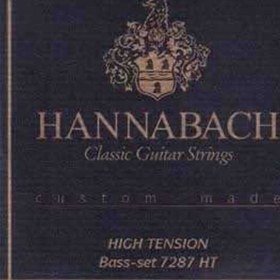 Resim Hannabach 7287ht Klasik Gitar 3'lü Bas Tel Seti (profesyonel - Yedek Bas Takımı) | High Tension (sert), Sadece 4-5-6. Teller (e-a-d), Gümüş Kaplama Özel Sarım | Ölçüler: 4/4 Standart Klasik Gitar Uyumlu 