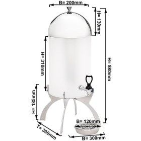 Resim Süt ve Meyve Suyu Dispenseri - 7L - Krom 
