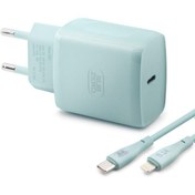 Resim Subzero SG92 25W PD Lightning Renkli Hızlı Şarj Adaptörü ve Kablo Seti - Yeşil 