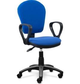 Resim Ofiscombin Ofis Büro Ev Bilgisayar Öğrenci Ders Çalışma Koltuğu Parlement Mavi Kumaş 00047499109 