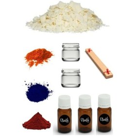 Resim Soya Mum Yapım Seti, 1Kg Soya Wax, Cam Kavanoz, Esans, Boya,Fitil (526659428) 