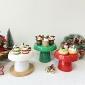 Resim 3 Parça ABS Plastik Cupcake Stand Seti - Mantar Şeklinde Tatlı Servis Standı - Düğünler, Doğum Günleri, Partiler, Noel ve Cadılar Bayramı Süslemeleri 