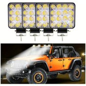 Resim Dashanshop 2/4 Adet Mini Ince Led Işık Çubuğu 6500k Off Road Aydınlatma Suv Kamyon Traktör 