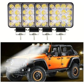 Resim Dashanshop 2/4 Adet Mini Ince Led Işık Çubuğu 6500k Off Road Aydınlatma Suv Kamyon Traktör 