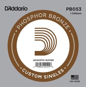 Resim D'addario Pb053 Akustik Tek Tel 053 Mi E Teli 