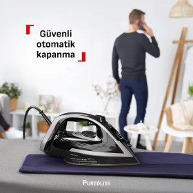 Resim Tefal Puregliss 3000 W Güç, 280 G/dk Şok Buhar, Mikro-Kireç Filtreli & Otomatik Kapanmalı Ütü 