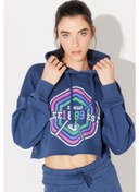 Resim Lee Regular Fit Normal Kesim Mavi Kadın Içi Polarlı Kapüşonlu Sweatshirt L232348400 Mavi 