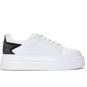 Resim Kadın Beyaz Taşlı Sneaker 