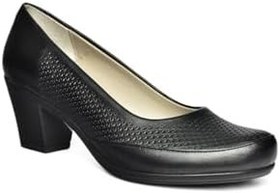 Resim fox SHOES R908023803 Hakiki Deri Kalın Topuklu Kadın Ayakkabı 