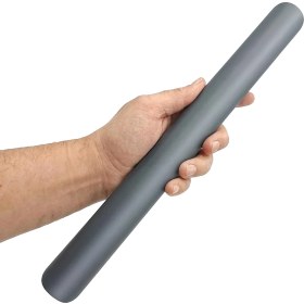 Resim Badem10 Vento Soft Füme Düz Çekmece Kulp 320 mm Uzun Metal Dolap Gardırop Mutfak Banyo Kulbu Modern Tasarım 
