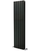 Resim 1200 x 395mm Yüksek Isı Kapasiteli Dekoratif Amber Dikey Aluminyum Antrasit Radyatör 