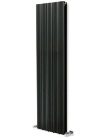 Resim 1200 x 395mm Yüksek Isı Kapasiteli Dekoratif Amber Dikey Aluminyum Antrasit Radyatör 