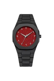 Resim Store Polikarbon Model Arabic, Arapça Kırmızı Kadranlı Dubai Saati, Su geçirmez, Kutulu, Hediyeli 