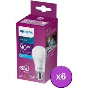 Resim Philips Led 13W Ampul 6500K Beyaz Işık 6Lı 