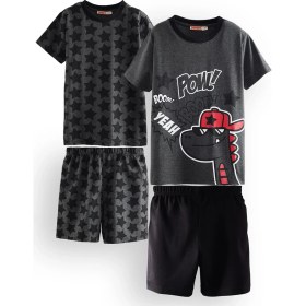 Resim Denokids Yıldızlı Dino Erkek Çocuk 2'li Pijama Takım 