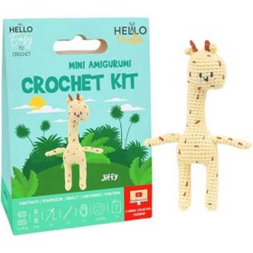 Resim Banadabak Hello Crafts Hc130 Mini Amigurumi Crochet Kit Sevimli Zürafa Jiffy 