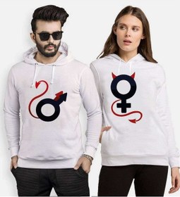 Resim Tshirthane Devil Man Women Sevgili Kombinleri Kapüşonlu Kombini 