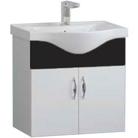 Resim Denko Akyazı 55 Cm Mdf Banyo Dolabı Siyah, Alt Modül Ve Lavabo Çok Renkli 