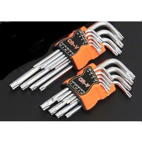 Resim 9 Parça Yıldız Alyan Anahtar Takımı Delikli 1 Set Seçiniz Uzun Set N11.10848 