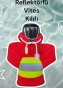 Resim KYLE XM Reflektörlü Polar Vites K ılıfı Araç Aksesuarı Hoodie Kapşonlu Vites Poları Sweatshirt Kıyafeti 