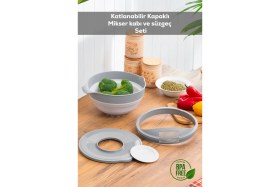 Resim Feyza Design 3'ü 1 Arada Katlanabilir Mikser ve Mutfak Seti, 4 Parça, Çok Amaçlı 
