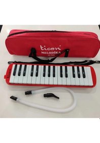 Resim Melodika 32 Tuşlu Çantalı Kırmızı Kırmızı 