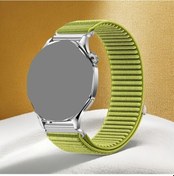 Resim Gaojunshop01 Yeşil 18mm Ayarlanabilir Nylon Samsung Uyumlu Garmin Akıllı Saat Kayışı 