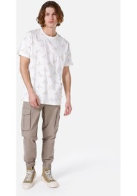 Resim Colin's Colins Regular Fit Bisiklet Yaka Baskılı Beyaz Erkek Kısa Kol Tişört Cl1066762 Beyaz 