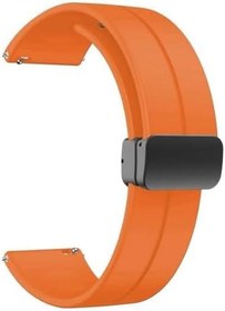 Resim GPACK Xiaomi Mibro C2 ile uyumlu Kordon Kayış d-buckle Mıknatıslı Silikon 20/jku, Turuncu 