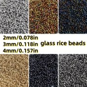 Resim 15G/0.53Oz 1500 adet 2Mm Düz Renkli Vintage Tarzı Cam Boncuklar DIY Takı Yapımı ve Nakış El Sanatları için Uygun. 