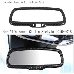 Resim Alfa Romeo Stelvio 2016-2018 İç Dikiz Aynası Çerçeve Kaplaması - Şık Tasarım - Kaiyi 