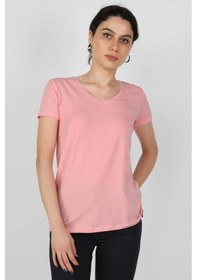 Resim Kadın Süprem Kısa Kollu Tişört Pembe 