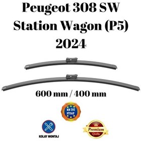 Resim Peugeot 308 Sw Station Wagon P5 2024 Uyumlu Ön Cam Silecek Süpürgesi Takımı 600/400mm Silbak Sb2416c2 