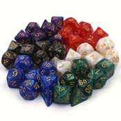 Resim 12 Yüzlü Renkli Polihedral Dik Seti, Masaüstü RPG'ler, Çok Oyunculu Oyunlar ve Parti Eğlenceleri için - Tatil, RPG Aksesuarları için İdeal Hediye | Canlı Dik Seti | Dayanıklı Plastik Dik 