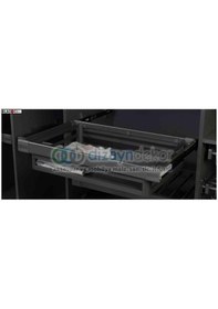 Resim Antrasit Yan Bağlantılı Frenli Teleskopik Raylı Alüminyum Çekmece S6221-6228 