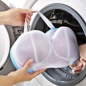 Resim 1 adet Anti-Deformasyon Sütyen Mesh Çantası - Makinede Yıkanabilir Polyester Çamaşır Çantası, Spor Sütyenleri ve İç Çamaşırları için İdeal, Spor Sütyeni Depolama | Fermuarlı Çamaşır Çantası | Dayanıklı Fermuar Kapatma, Çamaşır Çantaları 
