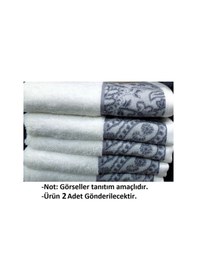 Resim Özdilek 2li Pamuklu El-yüz Havlusu 50x90 -paijley Kreme Gri 