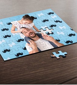 Resim Bk Gift Babalar Gününe Özel Fotoğraflı 48 Parça Ahşap Puzzle - 1 