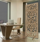 Resim Liar Dekor Liar Ahşap Seperatör (Paravan) - KSP-195 - (18 mm) - (69 cm x 139 cm) - (Ham) 