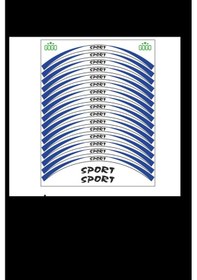 Resim Sevenkardeşler Mavi Beyaz Sport Reflektörlü Jant Şeridi 