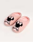 Resim Chirpy Miimi - Minnie Mouse Detaylı Pembe Kadın Ev Terliği 