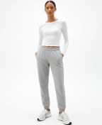 Resim Ltb Beli Lastikli Dar Paça Gri Eşofman Gri L 