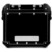 Resim Motiker Adventurer Motosiklet Çanta Seti Mat Siyah Kaplama Sticker Etiket Modeli 