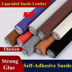 Resim Kendinden Yapışkan Süet Yamalar, Sahte Kürk ve Deri Kumaş Yamaları - 8 Renkte Mevcut, 15.7x39.3 İnç (40x100 cm) Polyester Peluş Malzeme, 0.46 mm Kalınlıkta Dikişsiz Uyum, Araba İç Mekanları, Kanepeler, El İşleri, Takı Kutuları ve Ev Dekorasyonu için Uygun - Boyutuna Kesilebilir, Dayanıklı Dekoratif Malzeme, Mobilya Kaplama | Çok Yönlü Dekoratif Kumaş, Dayanıklı Polyester 