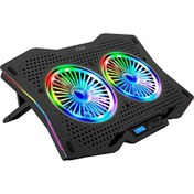 Resim Inca INC-607 Gms Arrax Iı 2x RGB Fan 10"-18" Gaming Notebook Soğutucu 