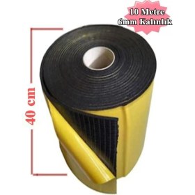 Resim Evimdeyokyok Araç Oto Ses Isı Yalıtım 40CMX10METRE 6mm Yapışkanlı Kauçuk Izolasyon Malzemesi 
