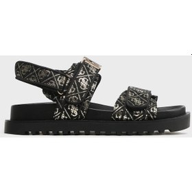 Resim Guess Kadın Sandalet Fl6fbs Fal03 Blkpl Siyah-gold Siyah - Altın 